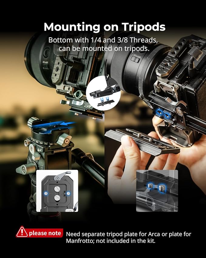 SMALLRIG Foldable V Mount Battery Plate w/QR Plate - Image 8