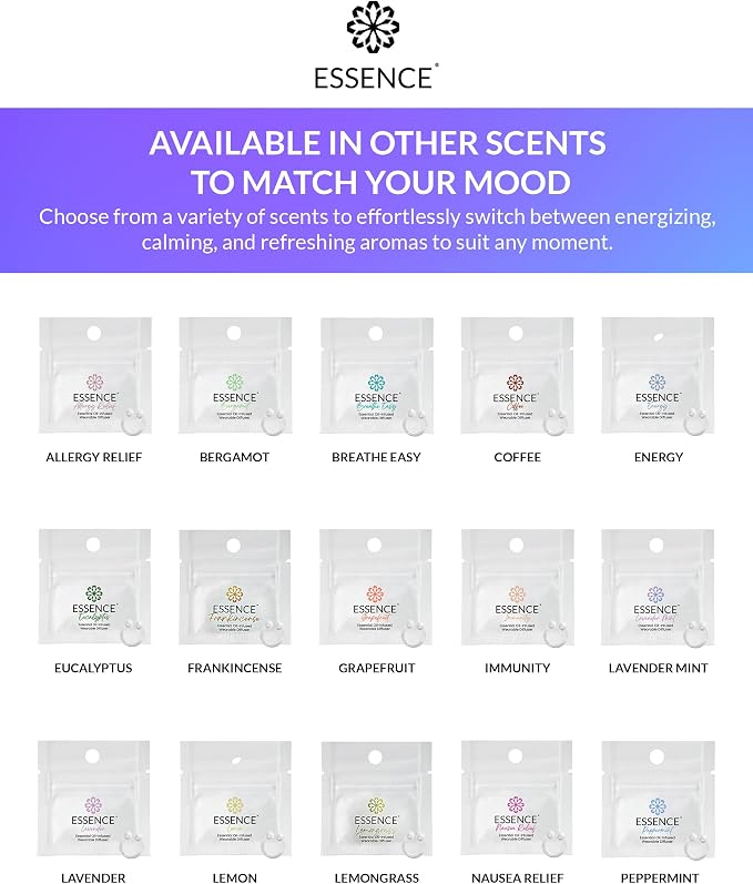 Essence Wearable Aromatherapy Nasal Diffuser – Lavender Mint Essential Oil Nose - Image 7