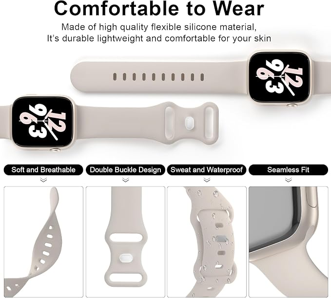 Sport Band Compatible with Apple Watch 38mm 40mm 41mm 42mm 44mm 45mm 46mm 49mm - Image 3