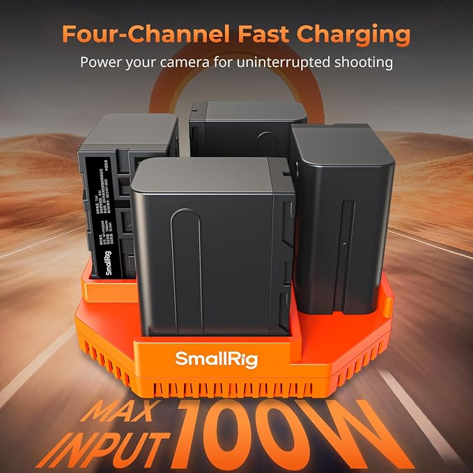 SmallRig 4-Slot Charger for Sony NP-F970 Battery, - Image 2
