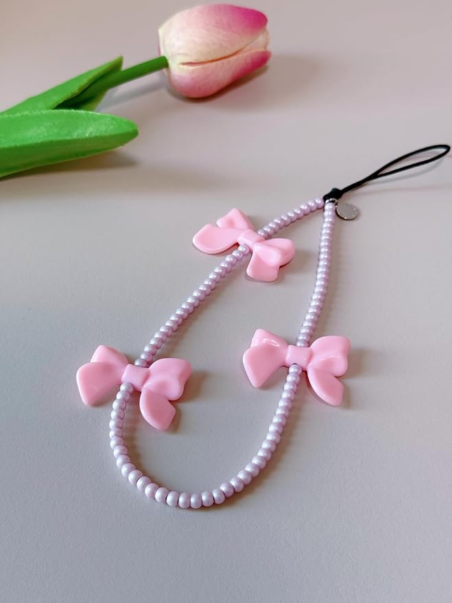 Drawwind Phone Charm Beaded Wristlet Strap Universal Cell Phone Lanyard Cute - Image 3