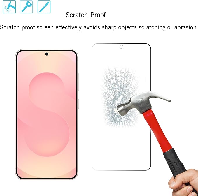 Ailun Glass Screen Protector for Galaxy S25 3 Pack + 3 Pack Camera Lens - Image 3