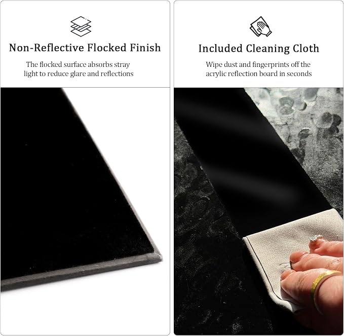 Product Photography Backdrop Kit, Reflective Black Acrylic Sheet & - Image 6