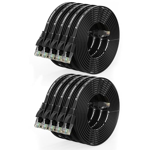 Cat 6 Ethernet Cable 7ft Flat Internet Network Cables by CableGeeker