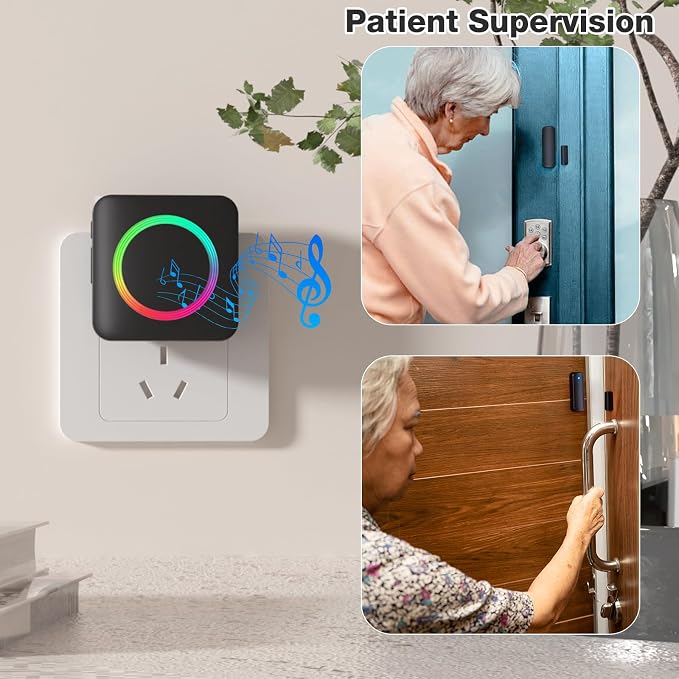 Door Chime, Satisure Wireless Door Sensor Chime When Door Opens, Door Alarms - Image 4