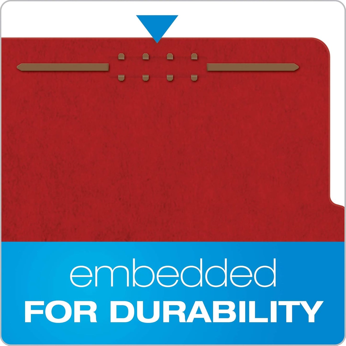 Pendaflex Classification Folders, Standard, 2 Dividers, Embedded Fasteners, 2/5 Cut Tab, Bright Red, Legal Size, 10/BX (29031P) (Pack of 5)