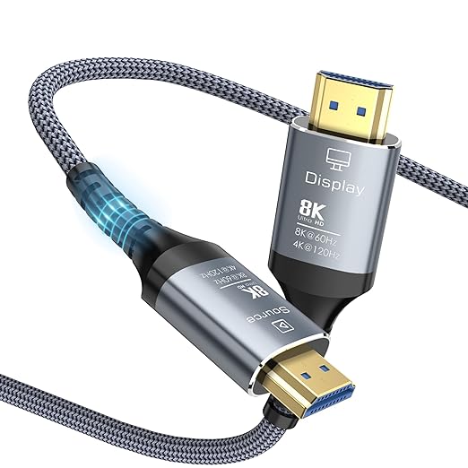 8K Fiber Optic HDMI Cable 25FT, 48Gbps Ultra High Speed Long HDMI 2.1 Cord by Anehmeta
