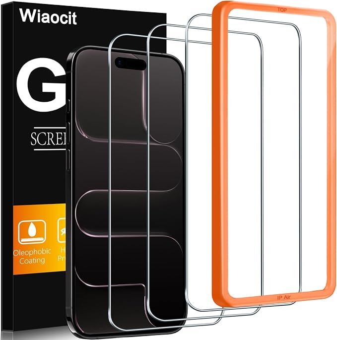 Wiaocit 3 Pack Tempered Glass Screen Protector by Wiaocit