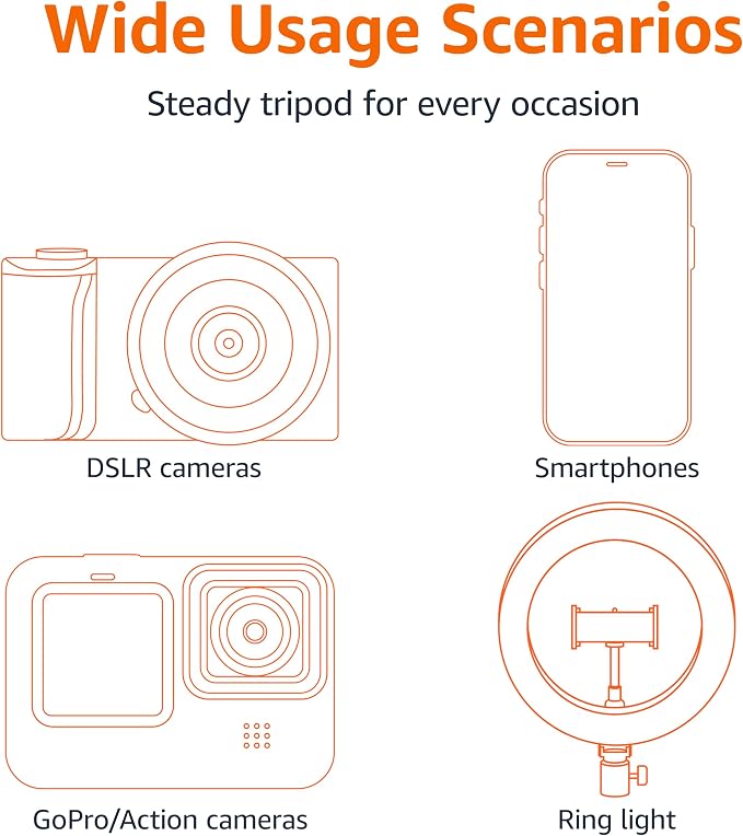 Amazon Basics 64-inch Extendable Tripod - Image 3