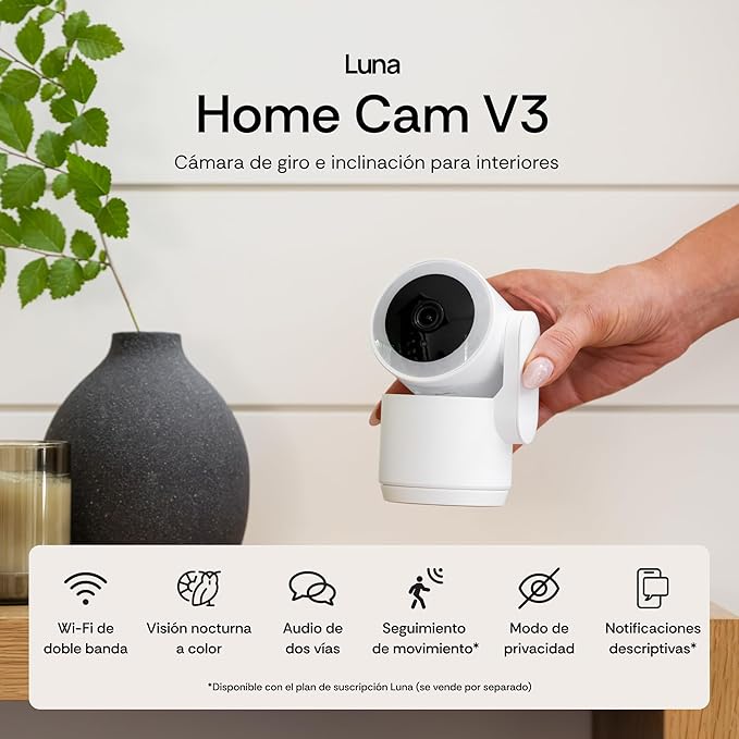 Luna 2K Indoor Cameras for Home Security, 2.4GHz & 5GHz WiFi, 360-Degree - Image 2