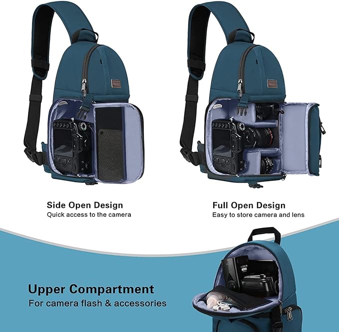 MOSISO Camera Sling Bag, DSLR/SLR/Mirrorless Camera Case Shockproof Photography - Image 2