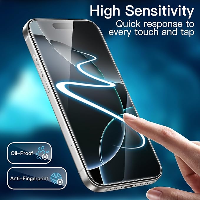 JETech Screen Protector for iPhone 16 Pro 6.3-Inch - Image 6