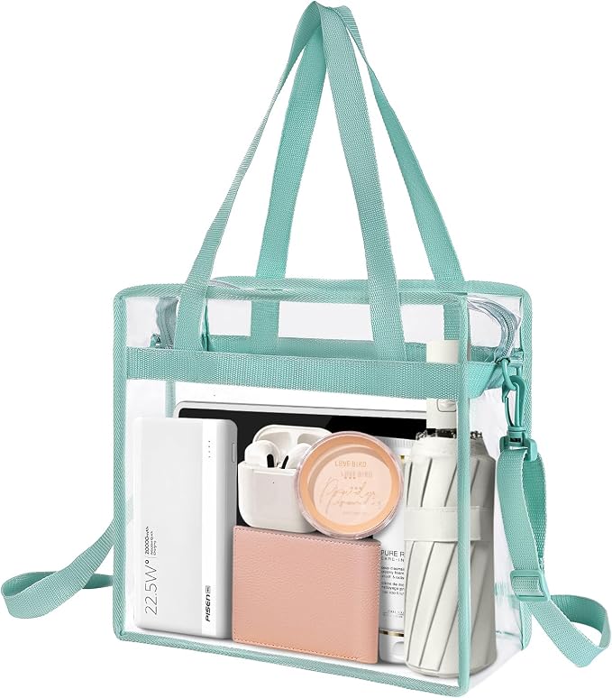 BAGAIL Clear Bags 12x6x12 Stadium Approved Clear Tote Bag by BAGAIL