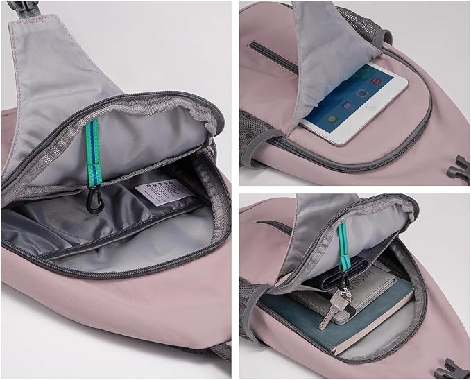 WATERFLY Crossbody Sling Backpack Sling Bag Travel Hiking Chest Bag Daypack - Image 6