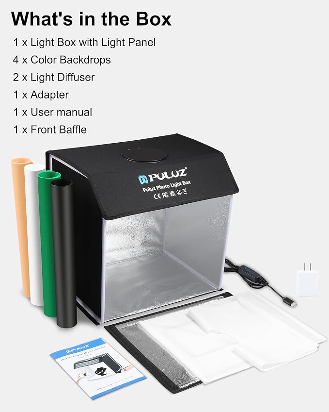 Light Box Photography, PULUZ 16"x12" Portable Photo Box - Image 8