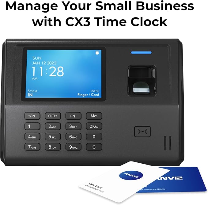 ANVIZ Time Clocks for Small Business Employees CX3 - Image 7
