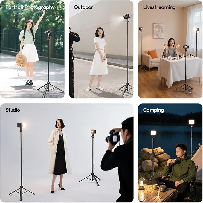 ULANZI MT-80 Aluminum Tripod Stand, 7FT Extendable Camera Phone Tripod - Image 8