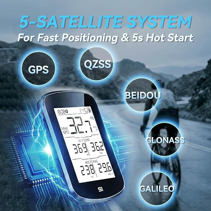 S1 Entry Level GPS Bike Computer Wireless, Laminated 2.8" Screen, Ultra Thin - Image 3