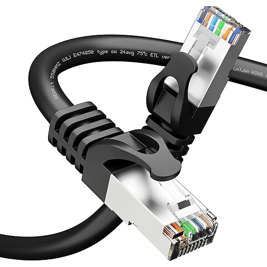 GEARit Cat6A Ethernet Cable 10Gbps Snagless Long Shielded SSTP, SFTP Shielded by GEARit