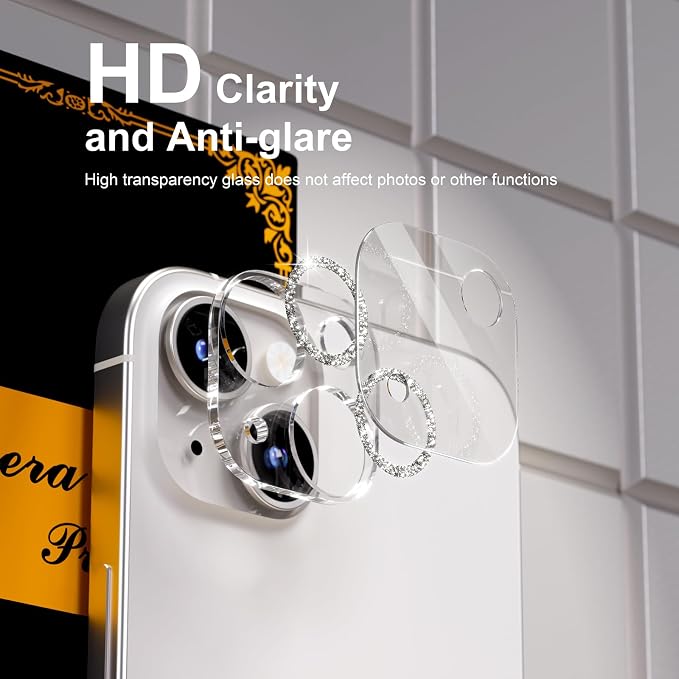 for 6 Pack iPhone 15 / iPhone 15 Plus Camera Lens Protector 9H Tempered Glass - Image 7