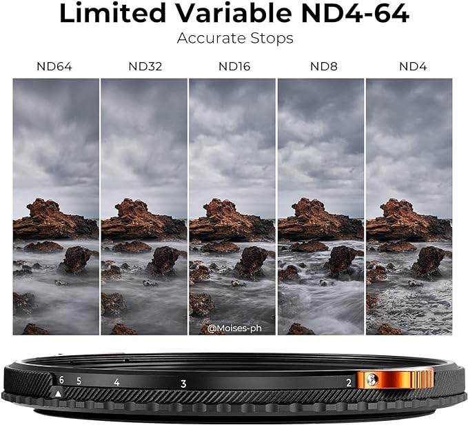 K&F CONCEPT 40.5mm ND4-64 ND Lens Filter Variable & CPL Polarizers Filter 2-in-1 - Image 4