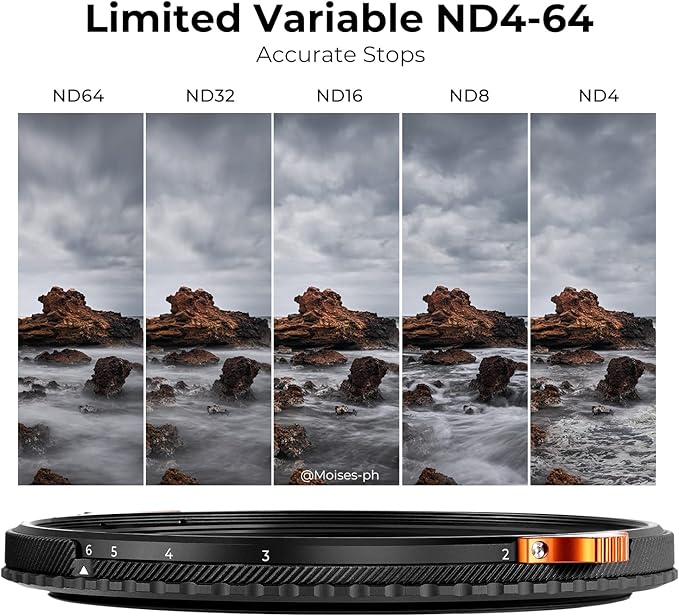 K&F CONCEPT 46mm ND4-64 ND Lens Filter Variable & CPL Polarizers Filter 2-in-1 - Image 4