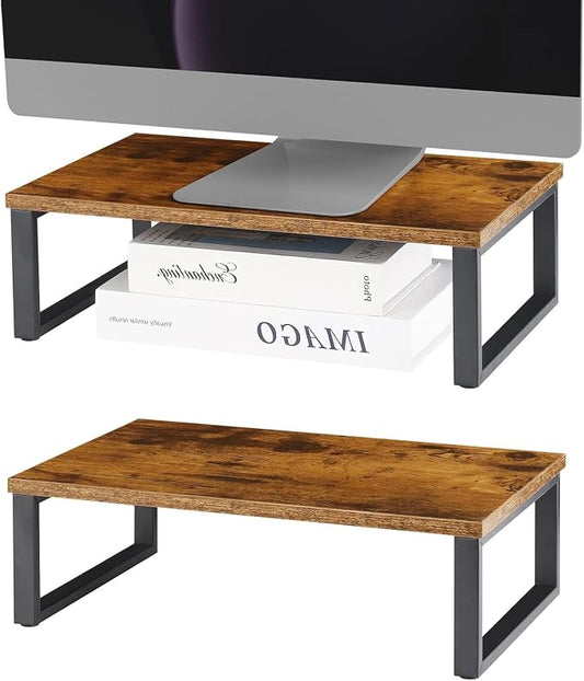 Monitor Stand Riser 2 Pack Laptop Stand Riser Holder Wood Computer Stands by NORCEESAN