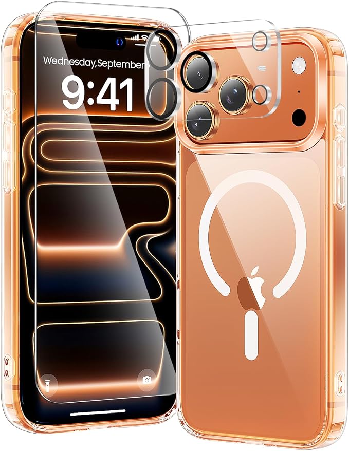 toushion 3 in 1 for iPhone 17 Pro Max Case Clear, Fits MagSafe, Not Yellowing by Unknown
