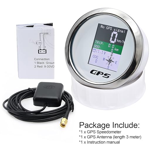 GPS Speedometer 3-3/8" 85mm Boat GPS Speedometer Odometer Waterproof White - Image 7