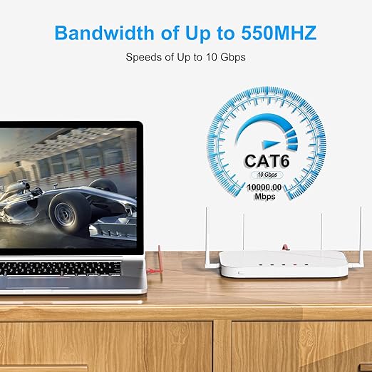Cat6 Patch Cables 0.5 Foot, Cat 6 Ethernet Cable, 24AWG CCA Cord, UTP Network - Image 4