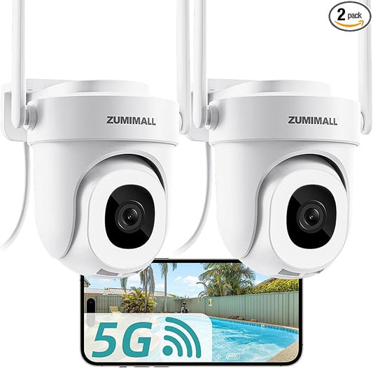 ZUMIMALL 2K Wired Outdoor Camera, 2.4G/5G WiFi Security Camera, 24/7 Recording by ZUMIMALL