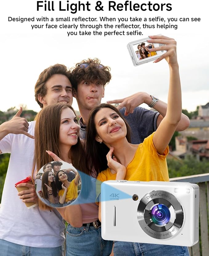Digital Camera for Kids, FHD 1080P 44MP Point and Shoot Digital Camera - Image 3