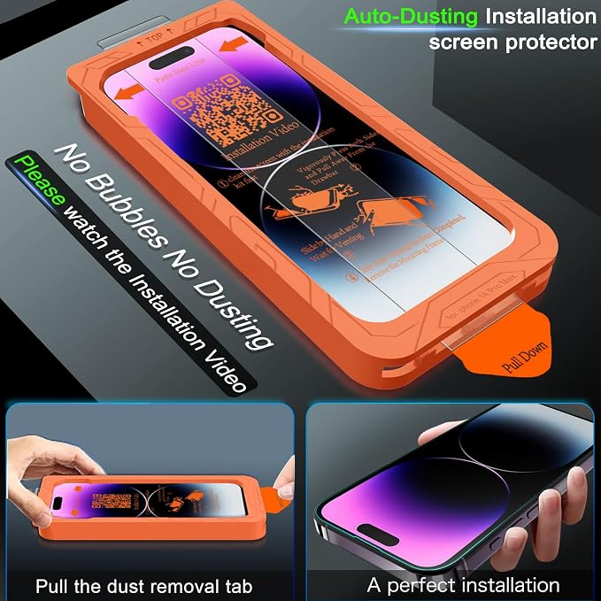 IMBZBK 3 Pack Screen Protector for iPhone 14 Pro Max Accessories, Case Friendly - Image 2