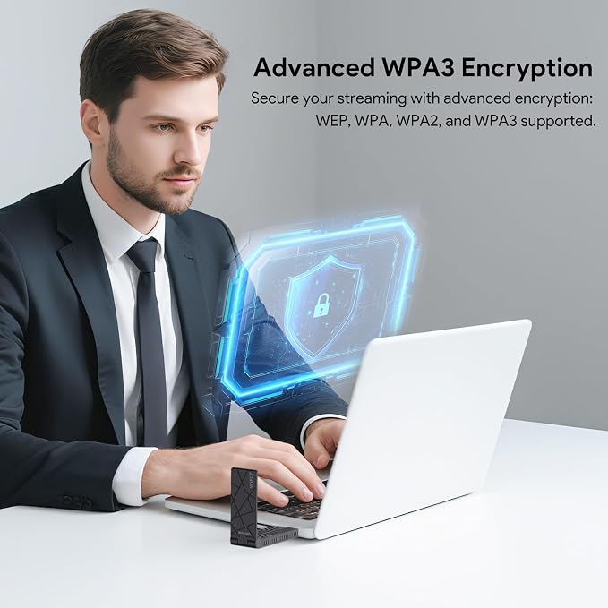 USB WiFi Adapter for Desktop PC Laptop, WAVLINK WiFi 7 BE6500 Tri-Band Wireless - Image 8