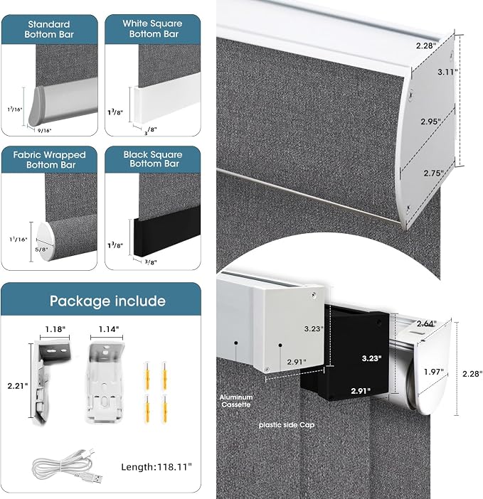 SmartWings Motorized 100% Blackout Shades Blinds, Custom Size, Cordless Window - Image 7