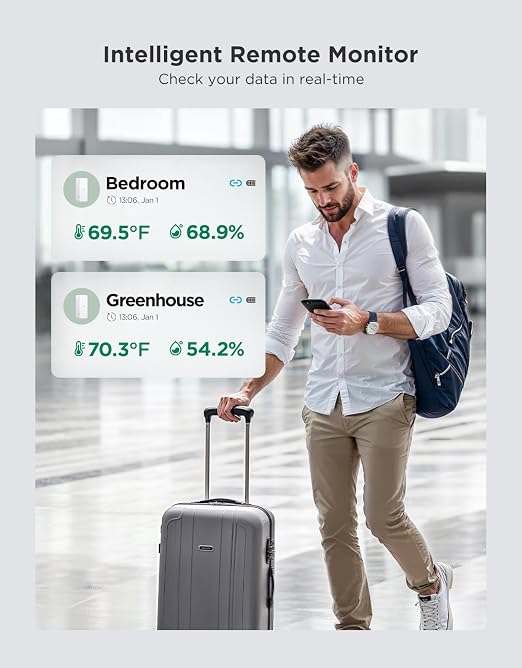 GoveeLife 2.0 WiFi Hygrometer Thermometer 3 Pack, Smart Humidity Temperature - Image 6