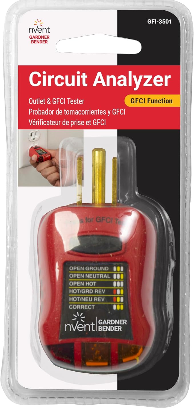 Gardner Bender GFI-3501 Ground Fault Receptacle Tester & Circuit Analyzer - Image 3
