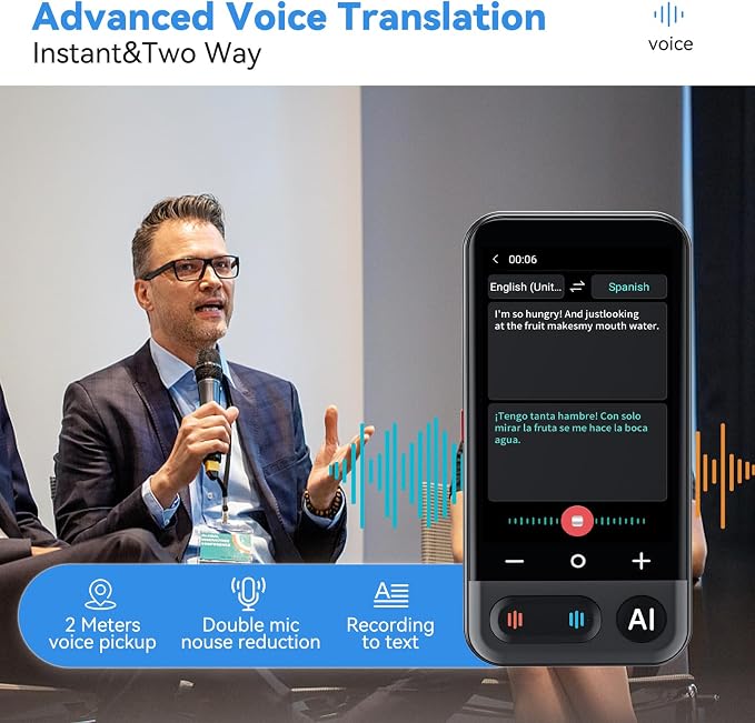 AI Language Translator Device, 2026 Upgraded ChatGPT Two Way Real time - Image 5