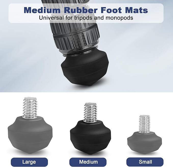 Manbily Universal Tripod Rubber Foot Spike, Anti-Slip 3/8" Rubber Feet - Image 3