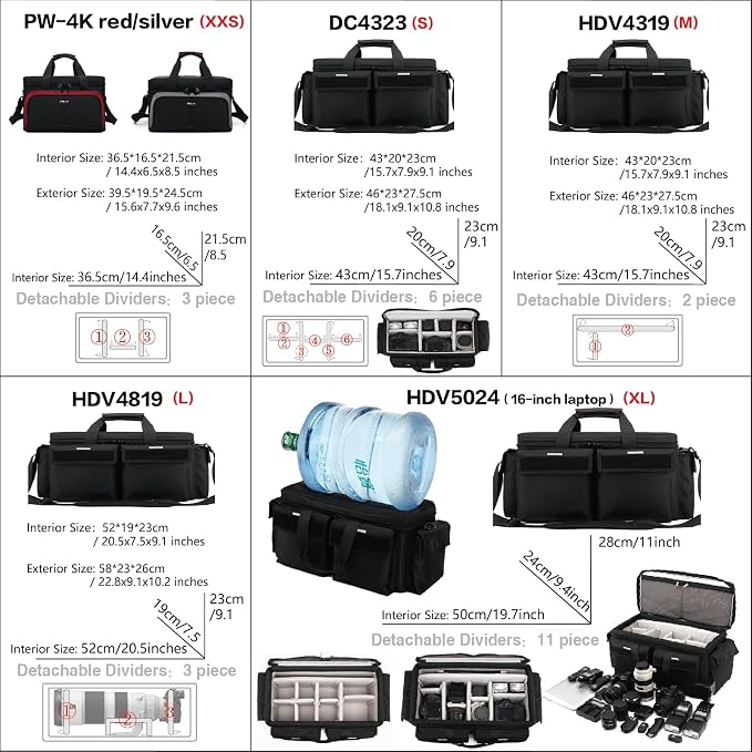 Large Camera Bag, Pressure proof &Waterproof DSLR SLR Mirrorless Gadget bag - Image 7