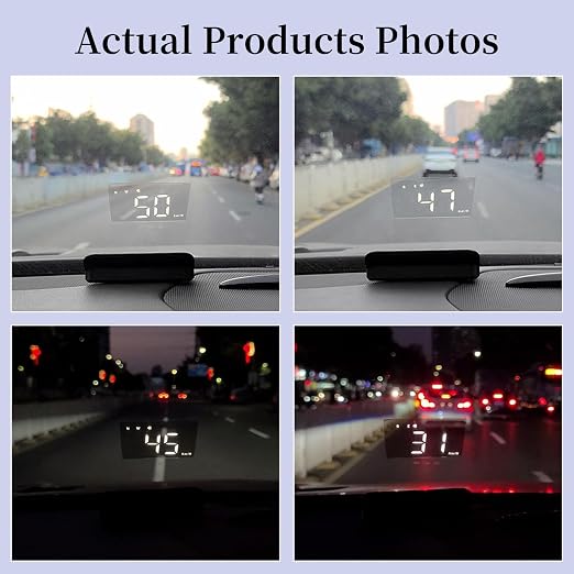 AZIJYV Heads Up Display for Cars, Windshield Speedometer Projector HUD M1white - Image 6