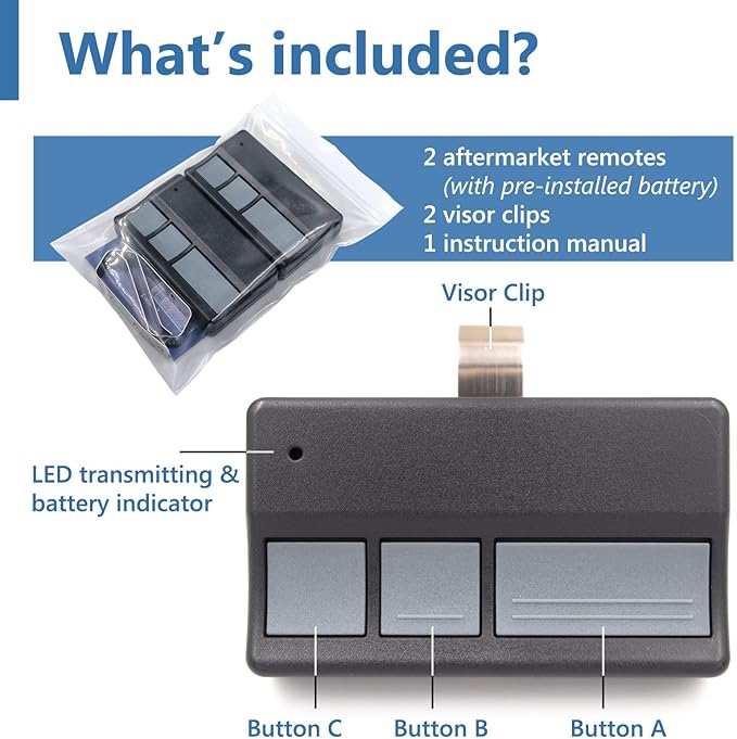 Solidremote Garage Door Opener Remote, - Image 2