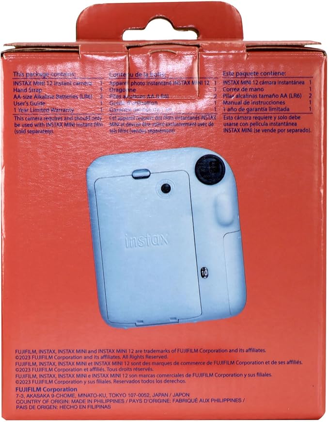 FUJIFILM Instax Mini 12 Pastel Blue Camera Bundle - Image 8