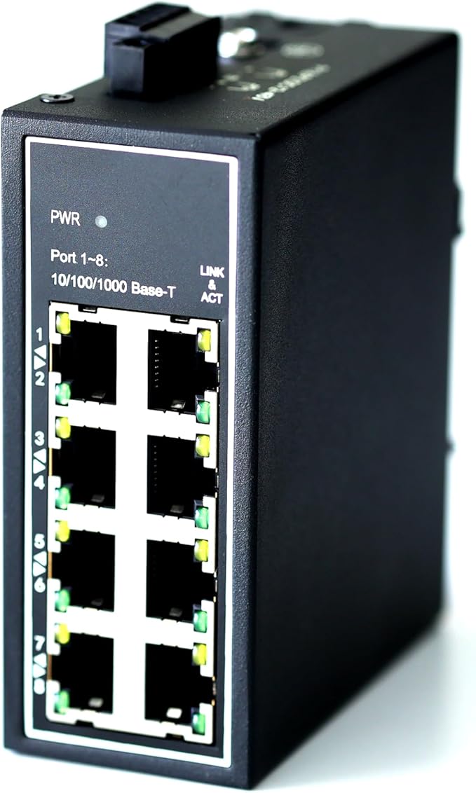 WDH-8GT-DC 10/100/1000Mbps Unmanaged 8-Port Gigabit Industrial Ethernet Switches by WIWAV