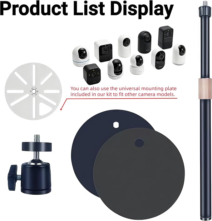 Black Adjustable CCTV Camera Mount Stand - Image 2