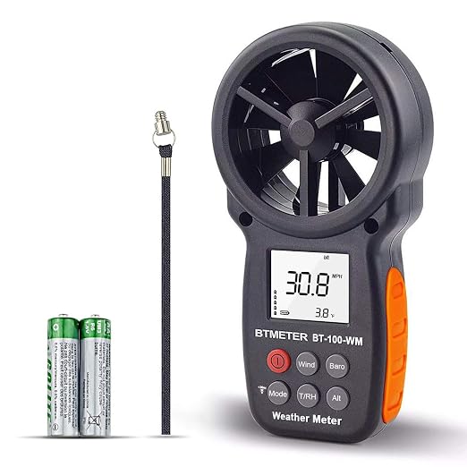 BTMETER Digital Anemometer Barometer Handheld, by BTMETER