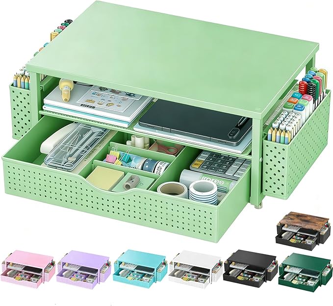 Spacrea Desk Organizer and Accessories, Computer Monitor Stand Riser by Spacrea