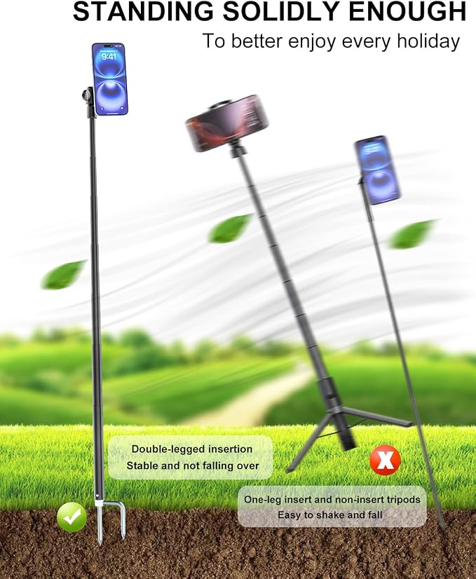 Golf Monopod Selfie Stick with Magnetic Phone Holder Mount - Image 3