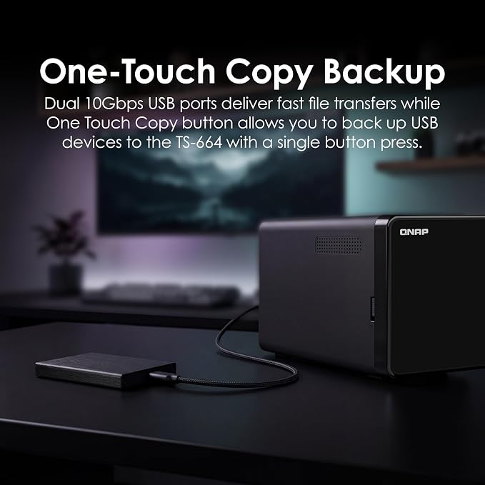 QNAP TS-664-8G-US 6 Bay High-Performance Desktop NAS - Image 4