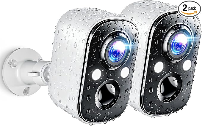 Techage Security Cameras Wireless Outdoor, 2K Battery Powered Cameras by Techage